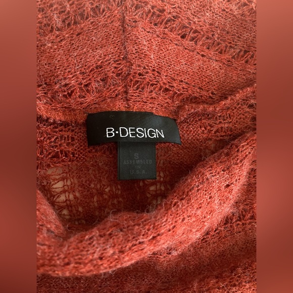 B Design Angora Sweater Asymmetrical hem Cowl neck size S - Picture 4 of 4